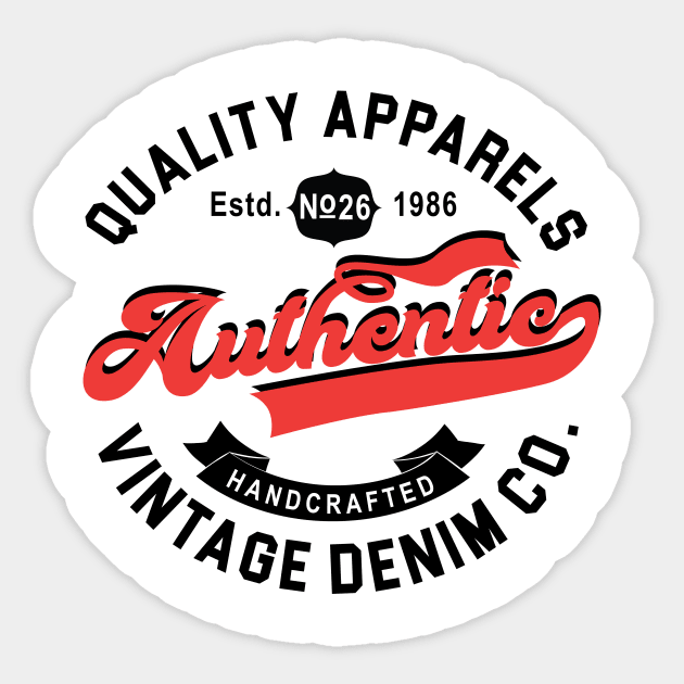 Authentic vintage denim Sticker by Raintreestrees7373